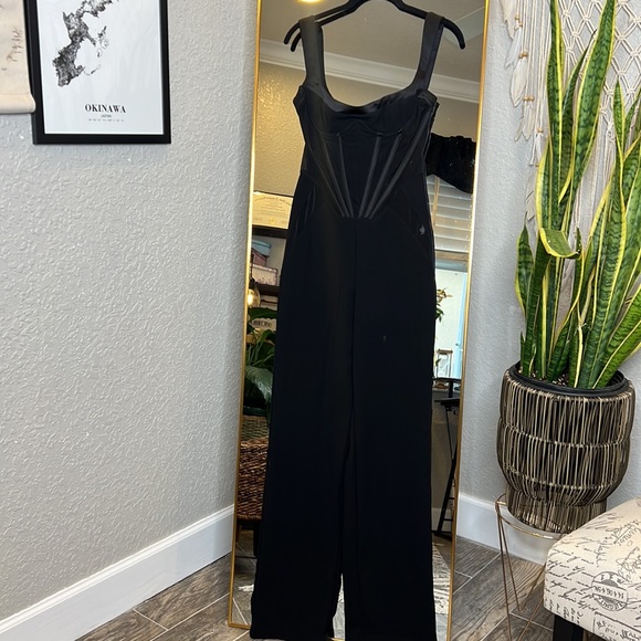 HOUSE OF CB 'Mylene' Black Corset Jumpsuit NWOT - Picture 10 of 15